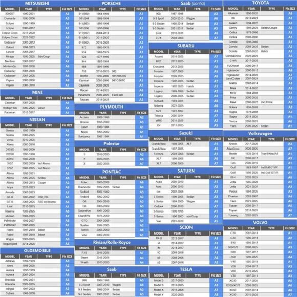 6 Layers Car Cover Waterproof All Weather for Automobiles, Size A3 with Zipper - Picture 5 of 7